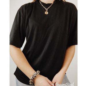 Oversized Soft Black Tee